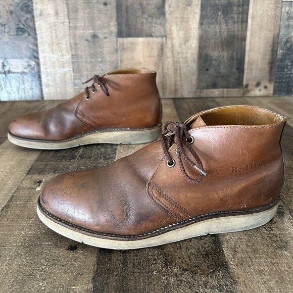 Red Wing 595 Chukka Vintage Leather Lace Up Work Boots Mens 9.5 D - Picture 12 of 12